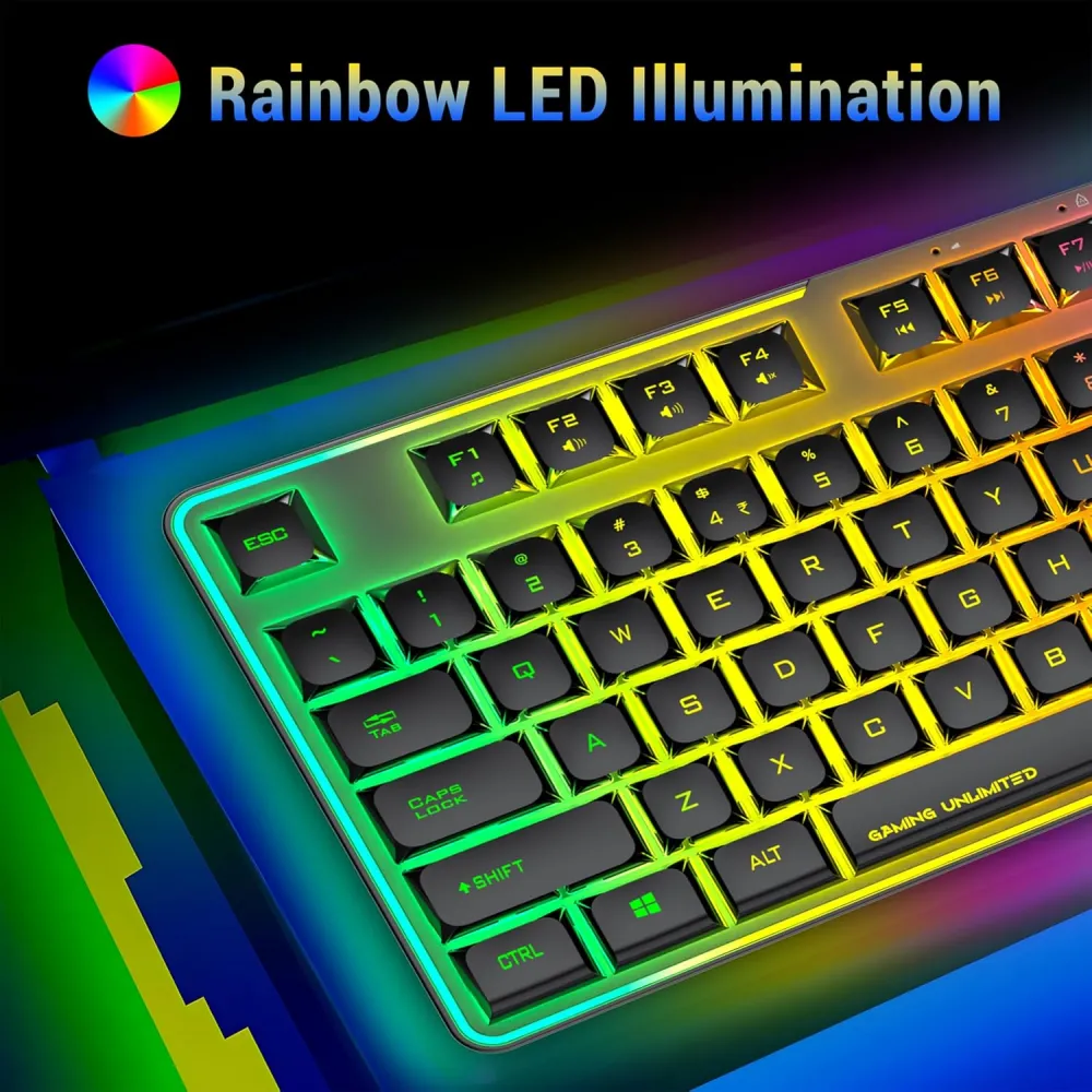 Ant Esports Wireless Gaming Keyboard Mouse Combo KM730 PRO TKL Backlit view 4